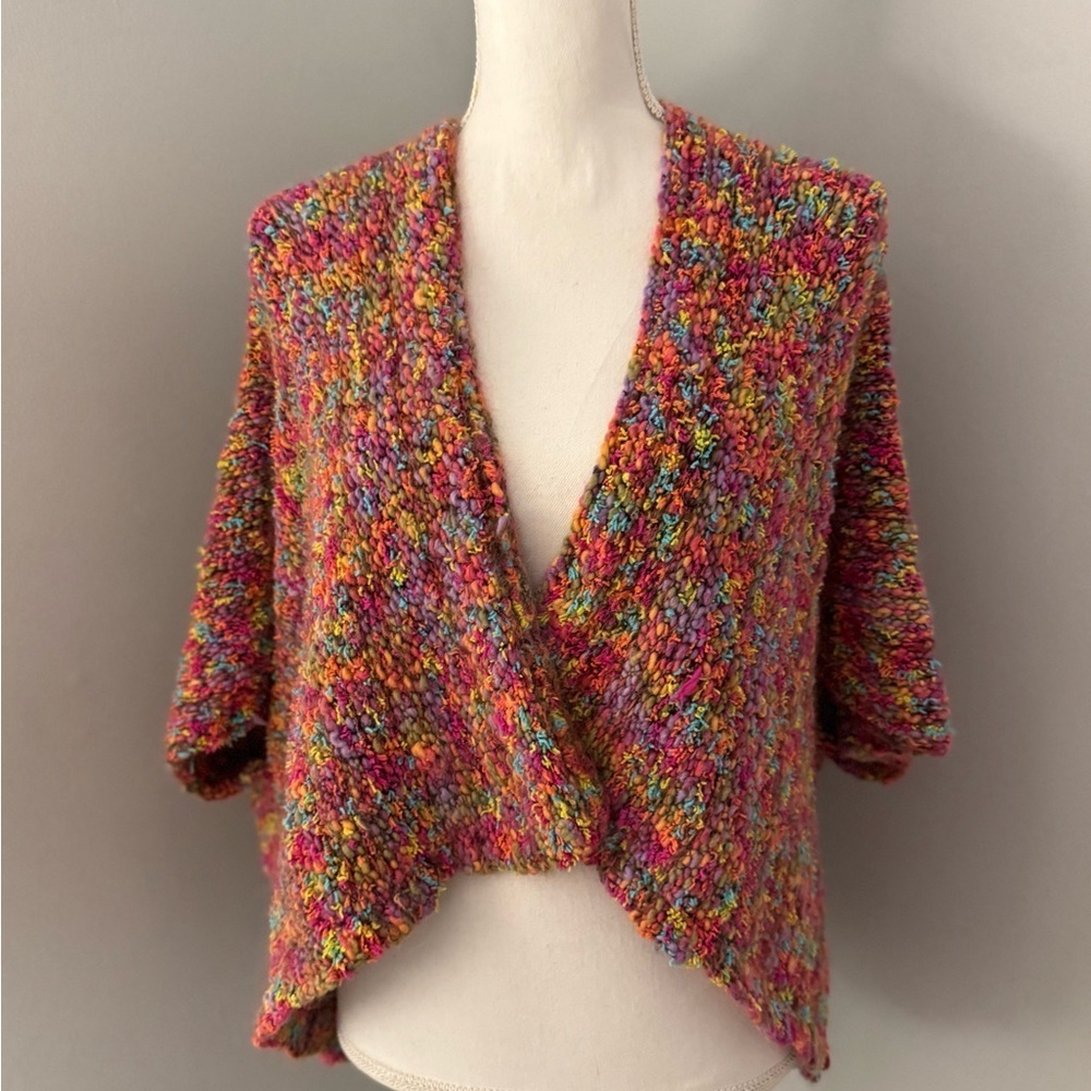 Princess Polly Candy Cardigan Multi Color Cropped Open Cardigan Sweater